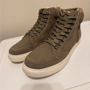Men's Khaki Gray High-Top Sneakers
